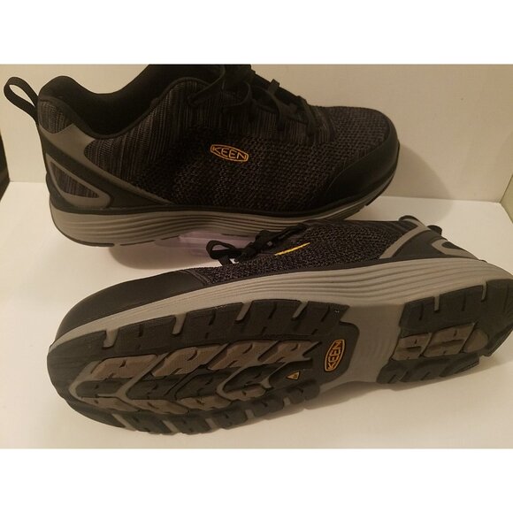 Keen Utility Sparta Aluminum Toe EH Black & Grey Flannel Work Shoes 14D ASTM - Picture 3 of 12